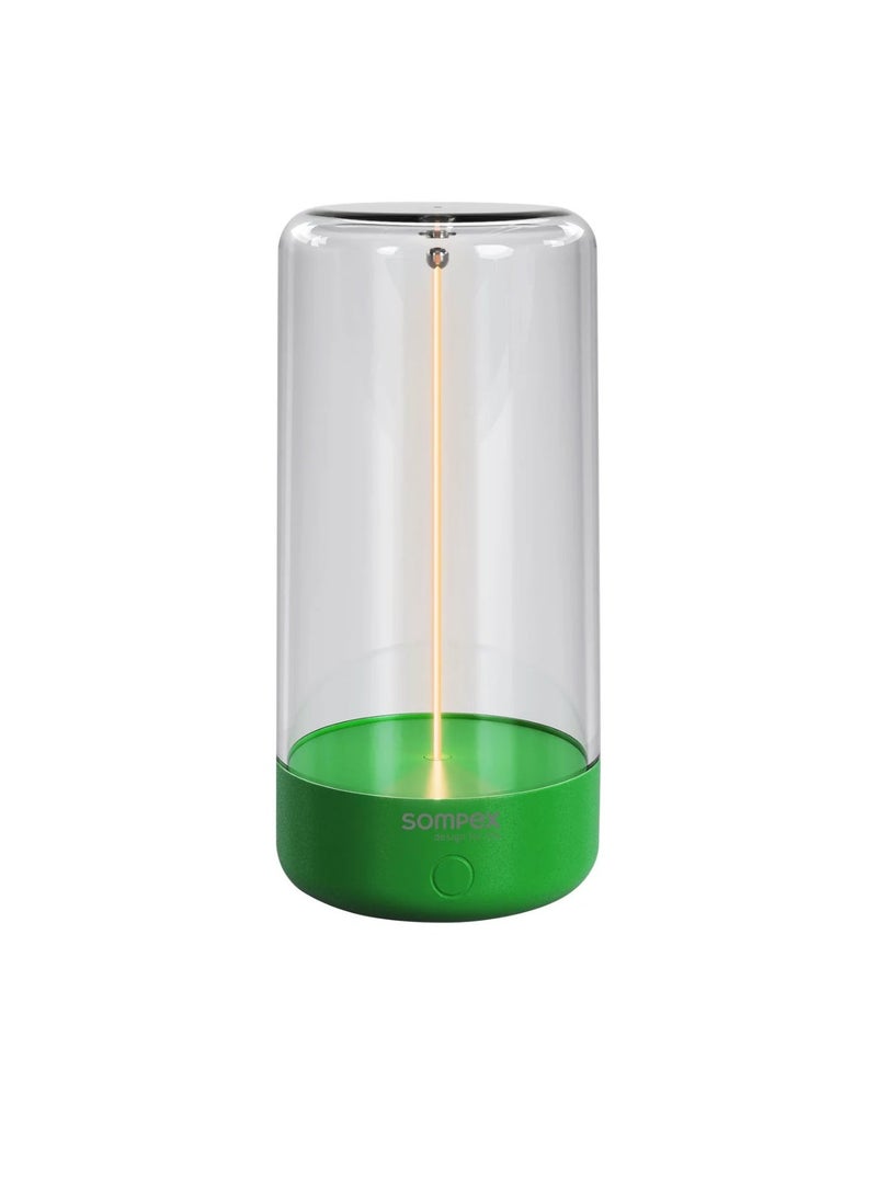 Sompex مصباح طاولة Sompex Pulse المدمج القابل لإعادة الشحن | ضوء LED أنيق ومحمول | IP54 (مقاوم للماء) | وظيفة ذاكرة السطوع | للاستخدام الداخلي والخارجي | 3 ضوء دافئ | ارتفاع 14.5 سم - أخضر نيون - Image 1